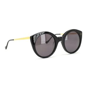 Illesteva Black and Gold Palm Beach Sunglasses With Case